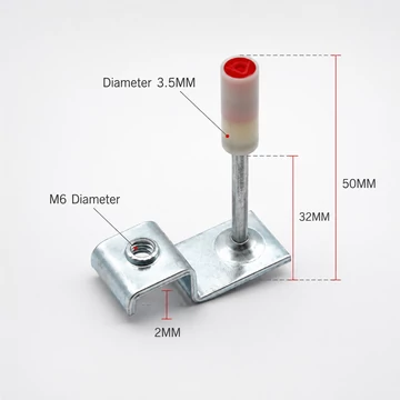 Menetes rögzítőfül M6 / 32 mm szeggel - maxi teleszkópos mennyezeti szegbelövőhöz ajánlott